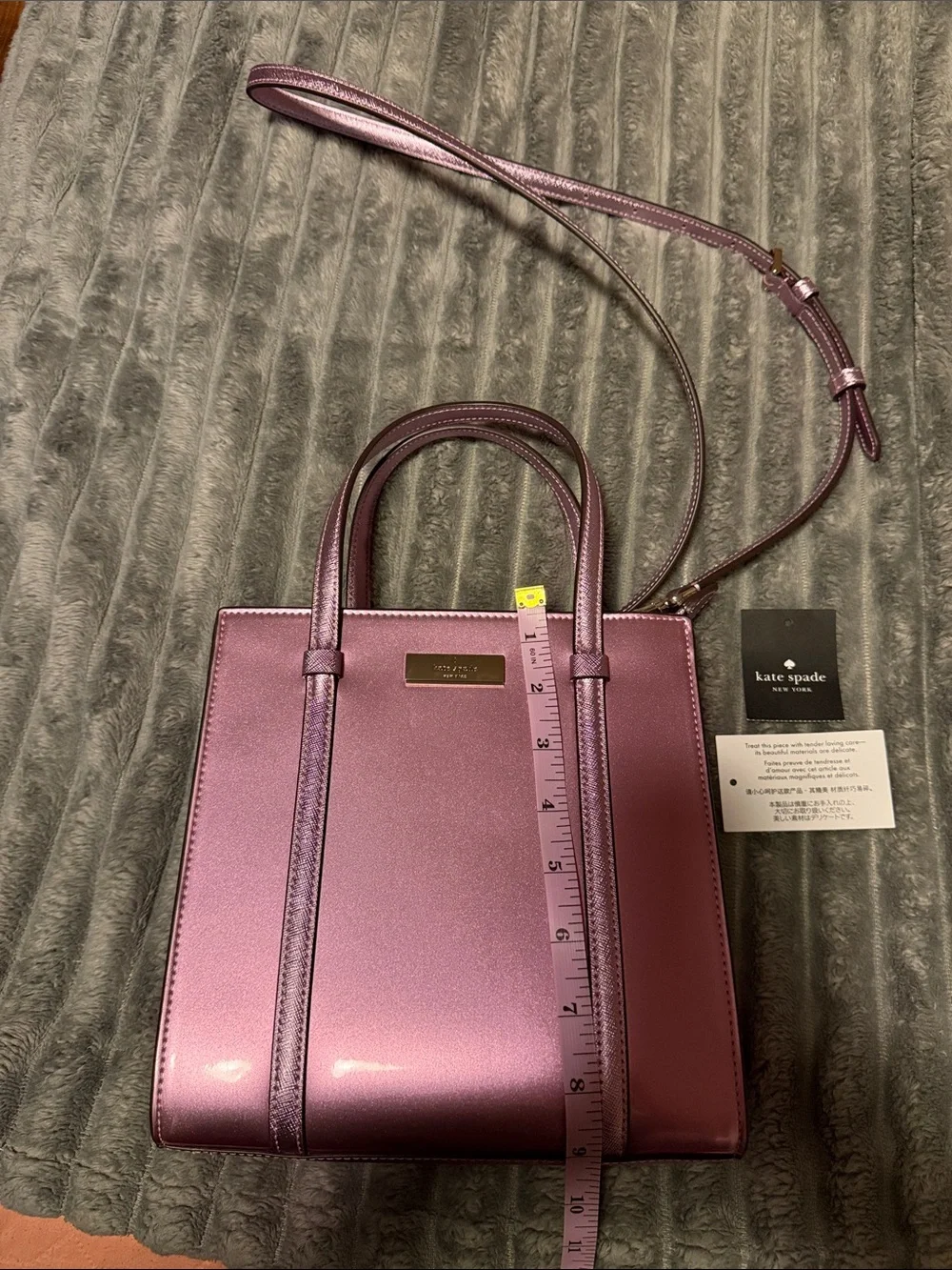 kate spade Metallic lavender Mini Tote Bag